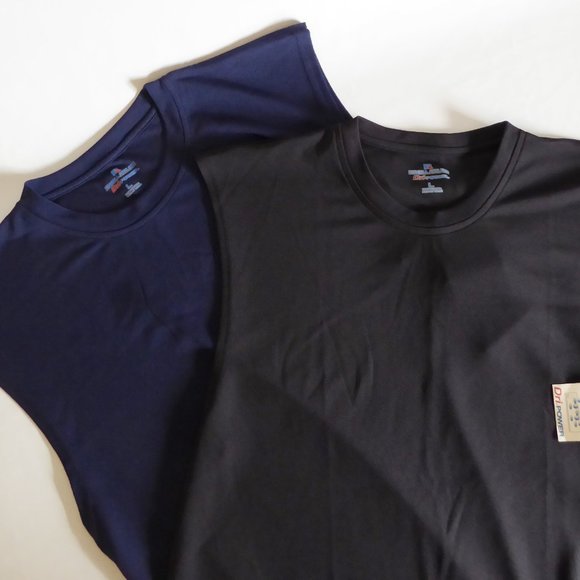 RUSSEL BRAND DRI-POWER MENS ATHLETIC BLUE & BLACK SLEEVELESS SHIRTS L (NEW W TAG - Picture 1 of 11